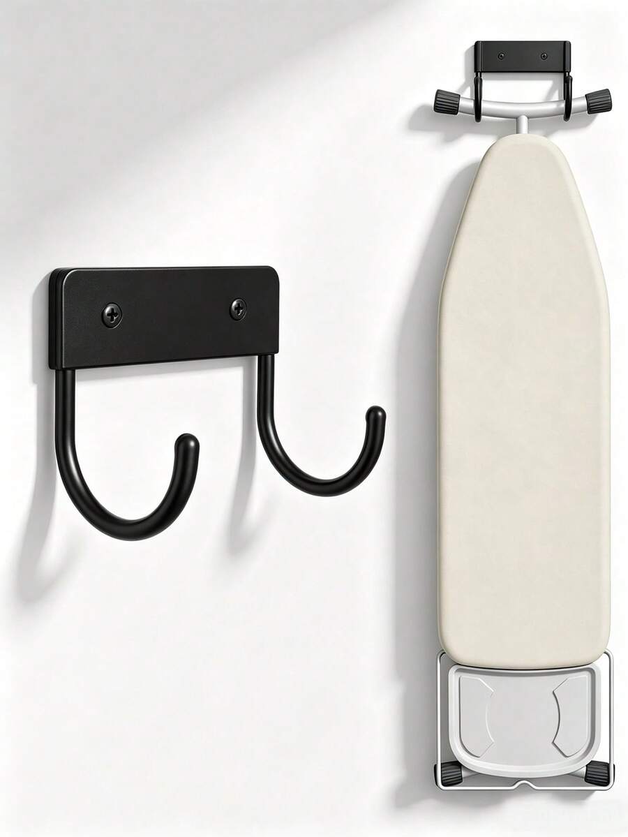 Wall-Mounted Ironing Board Holder, 5 Inch Ironing Board Bracket, Laundry Room Storage, Space-Saving Ironing Board Wall Rack - Multicolor - View 1