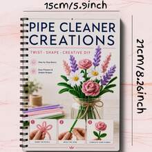 Tube Cleaning Toy Creation Notebook, English Version, Handmade Project Ideas, Suitable For Beginners, Step-By-Step Handmade Instructions, Simple Creative Projects For Students And Craft Enthusiasts, Perfect Gift For Birthday, Christmas And Holidays - A - View 4