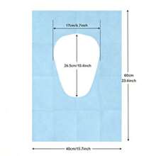 Disposable Double-Layer Thickened Non-Woven Fabric Adhesive Toilet Seat Covers For Travel, Business Trips, Hotels And Inns - Blue - View 2