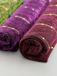 European Style Solid Color Sequin Headscarf, Spring/Autumn Fashion Women's Scarf, Evening Gown Shawl, Casual Dual-Use Silk Scarf Accessory - Multicolor - View 6