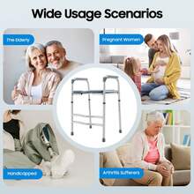 Kangten Raised Toilet Seat With Handles, Adjustable Height (25.2-29.13 Inches) Toilet Seat Riser, Support Toilet Chair For Dlderly, Pregnant Women, Handicapped, Arthritis Sufferers A Nice Gift - Default@JKGQAZ-000400*1 - View 4