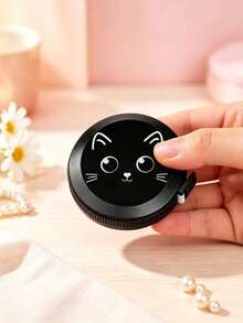 Cute Cat Mini Telescopic Measuring Tape, 59.06 Inches, Double-Sided Metric And Imperial, Soft Sewing Tape - Cute Cat Mini Retractable Tape Measure - View 1