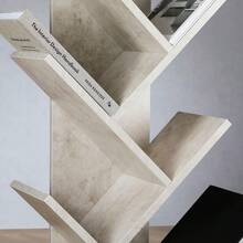 Bücherregal betonoptik - freistehendes Standregal für Bücher, Baumregal, hergestellt aus hochwertiger Spanplatte - Betonoptik - Übersicht 7