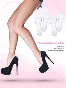 1/2/3 Pairs Commuter Jelly Gel 7/10 Length Socks, Outdoor Beach, All Season - Clear - View 4