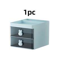 1pc Desktop Storage Box With Drawer, Vanity Makeup Organizer, Desktop Organizer, Suitable For Desktop Storage, School, Home, Office Supplies Organization - Multicolor - View 9