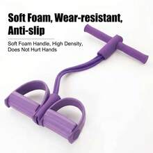 Foot Stretcher - 1 Purple Resistance Band + 3-pack Pull Straps - View 4
