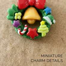 10pcs/Set Gantungan Kunci Resin Lucu Bentuk Rusa Natal, Manusia Salju, Pohon Natal, Cocok untuk Pesta - MultiWarna - View 9