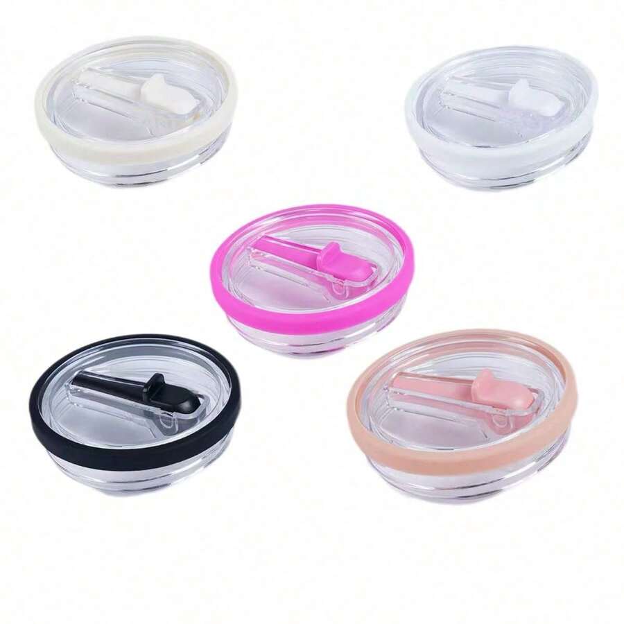 1/2pcs Replacement Lid With Straw Flip Cap, Leak-Proof Reusable Accessories For 40oz Tumbler - Multicolor - View 1