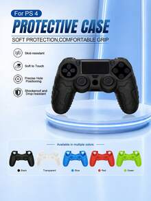 Compatible With PlayStation 4, Thickened Protective Case, Anti-Slip, Sweat-Proof, Dust-Proof, Scratch-Resistant, Better Grip, Enhanced Gaming Experience, Christmas/Autumn Romantic Gift - View 1