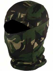 1pc/2pcs/3pcs Unisex Ski Balaclava Full Face Mask, Windproof Sun Protection Breathable Face Mask, UV Protection Ski Scarf, Suitable For Men/Women/Workers - Green Camouflage - View 2