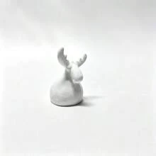 Christmas Yard Landscape Reindeer Miniature Sculpture Ornament, Window Sill Micro Landscape Winter Atmosphere Decoration, Garden Christmas Landscape Decorative Craft - White - View 5