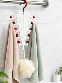 Space Saving Hangers For Clothes V Shaped Double.360° Rotating Triangular Wardrobe Storage Rack,Combinable Multi-Functional Bathroom Clothes Rack,Space Saving. - Multicolor - View 2