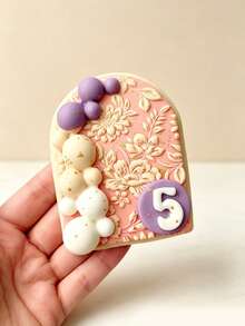 3D Pearl Fondant Mold, Spherical Pearl Hemisphere Chocolate Silicone Mold, For Cake Decoration, Candy, Frosting, Cupcake Toppers, Cake Balls, Popsicles, Polymer Clay Crafts - Beige - View 3
