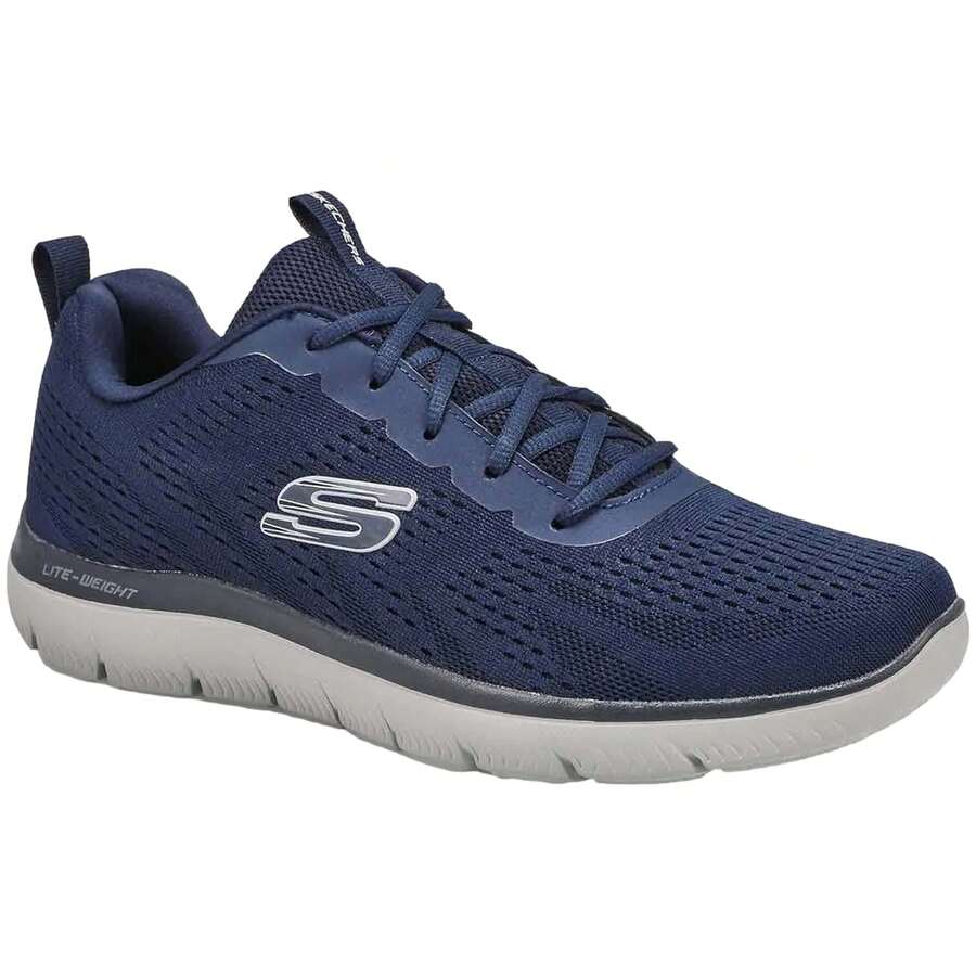 Skechers أحذية رياضية كاجوال رجالية - الأزرق - مشاهدة 1