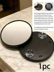 1pc Magnifying Makeup Mirror - Acne & Blackhead Removal Beauty Tool (Suction Cup Magnifier) 85X High Definition Magnifying Mirror | Portable Black Round Wall Mounted Mirror With Dual Suction Cups, Compact Design, Suitable For Women's Makeup And Grooming - Multicolor - View 12