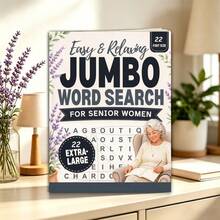 1piece,Christmas Movies Word Search Puzzle NoteBook 22 Pages Large Print For Seniors Adults,Multiple Styles Available,No Pen Include - Rectangle - View 4