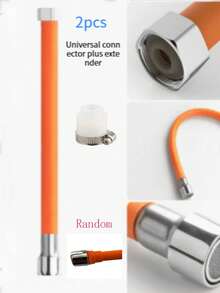 1 Set Faucet Extension Hose + Faucet Connector, Extended Anti-Splash Water Extender, Flexible Bendable Rotating Extension Spout, 360° Swivel Adjustable Curved Faucet, Universal Splash-Proof Extension Tube - Multicolor - View 11