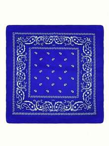3PCS Mixed Color Paisley Pattern Scarves, Neutral Soft Lightweight Multi-Functional Face Mask Headband Tie Handbag Accessory - Multicolor - View 7