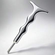 Double Heads Facial Reflexology Massage Tools & Face Gua Sha Tool Face Massage Probe Pen With Spring Facial Massage Stick Deep Tissue Massage Self-Massage Beauty Skin Care Tools - Silver - View 12