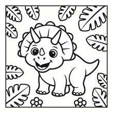 1 Adult Coloring Book Dinosaur World, Dinosaur Family And Jungle Scenes, Simple Coloring Pages, Perfect Birthday Gift For Dinosaur Lovers - Multiple Styles - View 3
