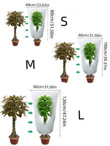 1/5/10pcs Plant Protection Cover Anti-Frost Anti-Insect Tree Cover Non-Woven Fabric Frost Protection Cover 80cm/100cm/120cm - A - View 7