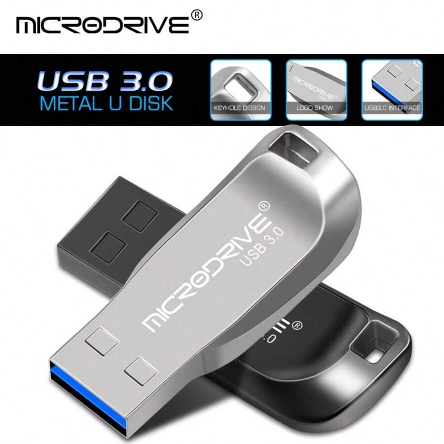 Metal USB 3.0 Flash Drive, Microdrive High Speed U Disk, Portable Thumb Drive For Computer Laptop Data Transfer & Storage - View 1