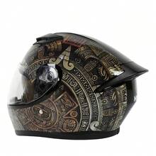 Casco para Moto Certificado con Doble Visor, para Hombre y Mujer - B - Ver 7
