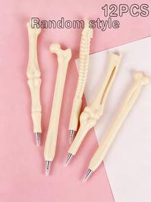 Creative Bone-Shaped Pens With Various Designs, Including Realistic Bone-Shaped Ballpoint Pens And Skull Finger Designs. These Unique Gel Pens Feature Black/Blue Refills, Durable Metal Tips, And Are Compact And Innovative, Making Them Suitable For Doctors And Nurses. Perfect As A Halloween Gift, Holiday Present, Or Gift For Friends. - A - View 11