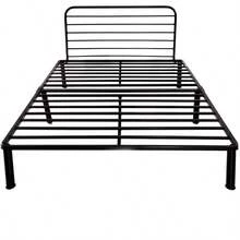 Cama Plegable de Acero Resistente con Cabecera |   No Requiere instalación |   No Incluye colchón |   Color Negro (Individual) - Negro - Ver 1