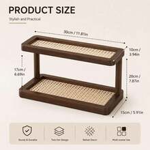 Desktop Storage Rack, Thickened Cup/Coffee Mug Holder, Office Figurine Display Shelf - Coffee Brown - View 11
