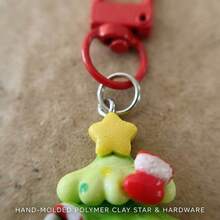 10pcs/Set Gantungan Kunci Resin Lucu Bentuk Rusa Natal, Manusia Salju, Pohon Natal, Cocok untuk Pesta - MultiWarna - View 6