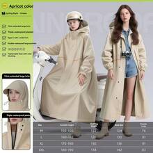 Unisex Long Rain Poncho, Oversized Thick Single-Person Waterproof Raincoat, High Collar Full Protection Rain Jacket, Waterproof Design With Foot Coverage, Suitable For Cycling, Commuting, Outdoor Hiking, Travel And Heavy Rain Protection - Multicolor - View 25