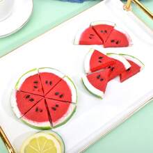 6pcs Artificial Watermelon Slices, Faux Fruit, Realistic Party Home Kitchen Decor, Holiday Wedding Photography Prop Model, Gift For Birthday Graduation - Watermelon Slices - View 8