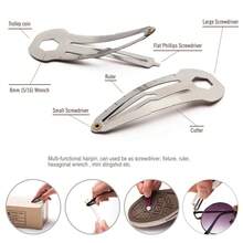 2pcs Anti-Harassment 8-In-1 Multifunctional Hair Clips, Multi-Purpose Tools, Stainless Steel Spring Steel Material, Outdoor Self-Defense And First Aid Tools - Multicolor - View 4