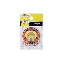 Monogram Universal Official Positive Vibes Round Enamel Pin, Retro Style Lapel Brooch Badge, Halloween Christmas Gift Teens Adults 1 Pc - Yellow - View 8
