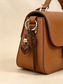 Yogodlns Female Keychain With PU Leather Lanyard For DIY Mobile Heart Hanging Charm Pendant Accessories Rope Vintage Design Decorations - Multicolor - View 3