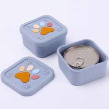 1pc Cute Cat Paw Design Pet Food Storage Lid - Silicone Sealing Lid Suitable For 5.5oz And 3.5oz Cans, Keeps Wet Food Fresh And Prevents Odor Transfer In Fridge - Paw Print Storage Box - View 14