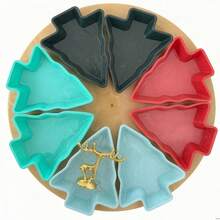 5-Compartment And 8-Compartment Creative Christmas Tree Multi-Slot Snack Tray, Holiday Candy And Nut Platter, High Aesthetic Decorative Fruit Bowl, Perfect For Daily Home Use, New Year, Christmas And Other Celebrations - Multicolor - View 10