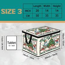 多尺寸多圖案復古美式標語印花可折疊收納箱,附拉鍊手柄,升級布料大容量收納桶,適用衣櫥、宿舍、床底,可收納衣物、床上用品、玩具、雜物,居家收納與搬家使用 - 多色 - 查看 15