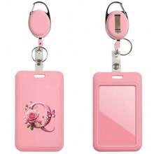 Pink ID Card Holder With Retractable Badge Reel Clip, Anti-Theft Card Sleeve, Pink Thumb Slot Hard Plastic Card Protector, Expandable ID Card Holder, Medical Insurance Card Protector, Waterproof Medical Card/Social Security Card Protector, Transit Card Holder - Pink - View 14
