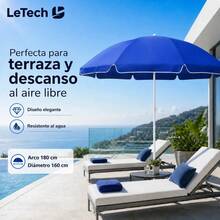 Outdoor Parasol, Stand And Base - Dark Blue - View 4