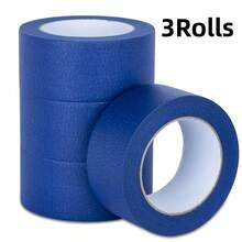 1 Roll/3 Rolls Professional Blue Masking Tape, 2cm Width, 50m Length, Designed For Multiple Surfaces, Easy To Tear And No Residue - A-Blue - View 9