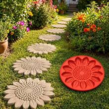 DIY Sunflower Concrete Stepping Stone Mold, Reusable, For Making Garden Pathway Stones, Yard Lawn Decorative Stones Art Tool - Sunflower - View 1