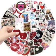 somoving 50pcs American Style Downtown Y2K Girls Graffiti Stickers Suitable For Motorcycle Laptop Helmet Desktop Mug Stickers And More - Multicolor - View 5