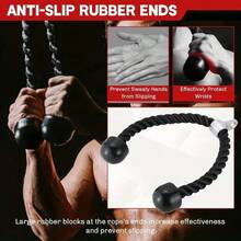 Single/Double Head Triceps & Biceps Training Rope, Cable Machine Pulldown Handle Accessory, Multi-Function Fitness Equipment For Gym And Home Use, Lat Pulldown Single Grip Triceps & Biceps Workout Attachment, Solid End, Strength Training Exercise Accessory, Nylon Pull Rope Trainer, Suitable For All 4 Seasons - Pull-down Training Rope - View 12