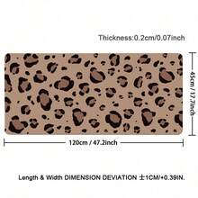 Retro Coffee Brown Leopard Print PU Leather Desk Pad, Waterproof Oilproof Large Gaming Mouse Pad, Stylish Minimalist Desktop Decoration For Home Office Gaming Work - View 12