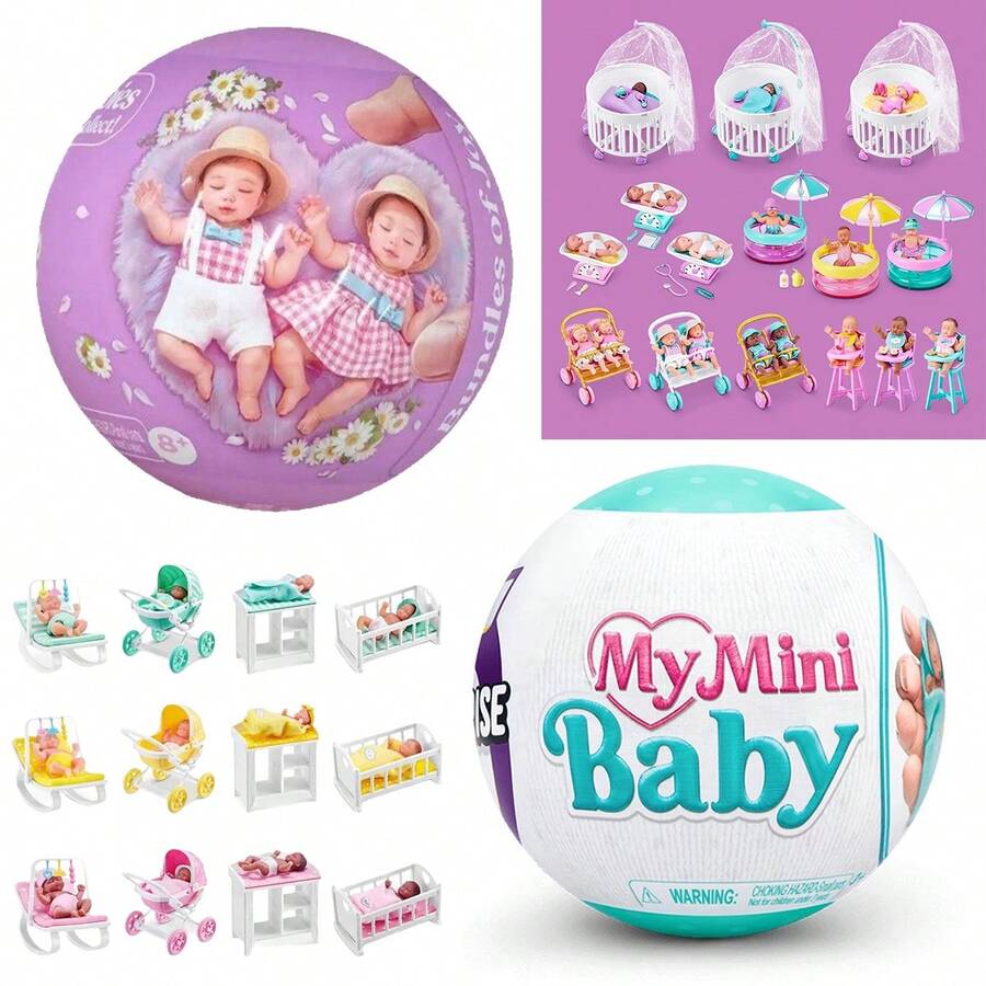 ZURU 5 Surprise Mini Babies Capsule Mystery Pack – Collectible Mini Baby Dolls, Kids Pretend Play Toy Gift - Multicolor - View 1