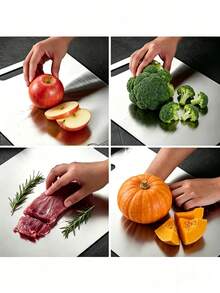304 Stainless Steel Kitchen Cutting Board, Suitable For Cutting Meat, Fruit And Vegetables, Easy To Clean, Home Cooking - Silver - View 7