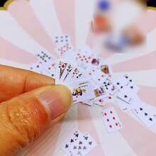 5/10pcs Mini Poker Card Model, Miniature Poker DIY Handmade Decor, Party Tabletop Game Toy, Novelty Small Gift, Random Color - Multicolor - View 3