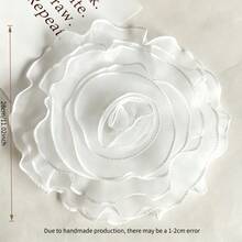 28CM Oversized Vintage Tulle Rose Brooch, Elegant Large Flower Pin For Wedding Photoshoot, Garment Decor Accessory - Multicolor - View 6